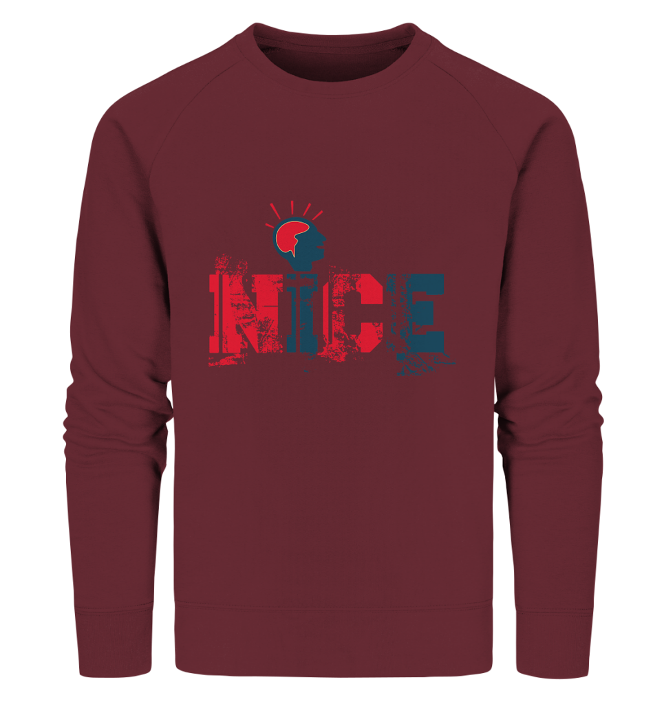 Stilvoll warm bleiben mit 'Be Nice' Premium-Sweatshirt